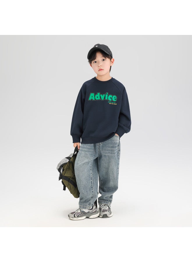 Zuoxi Boys' Hoodies Spring/fall Kids' Tops Loose Fit Sporty Casual Thin Outerwear Fashionable Girls' Big Kids' Clothes - Image 5