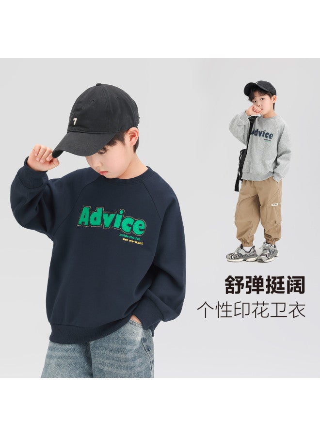 Zuoxi Boys' Hoodies Spring/fall Kids' Tops Loose Fit Sporty Casual Thin Outerwear Fashionable Girls' Big Kids' Clothes - Image 2