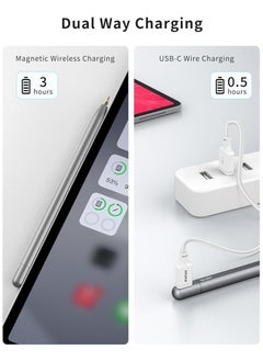 Momax Momax Mag.Link Pro Pixel Perfect Transparent iPencil with Magnetic Wireless Charging,Palm Rejection Active Stylus Pen Compatible with iPad Mini 6, iPad Air 4,5, iPad Pro 11",12.9"  - Image 4