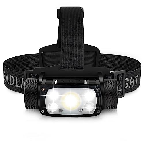 Northlet Rechargeable LED Headlamp,1000 Lumen Super Bright Motion Sensor Head Lamp,160°Adjustable Headband Outdoor Waterproof Head Light,18 Modes - Image 1