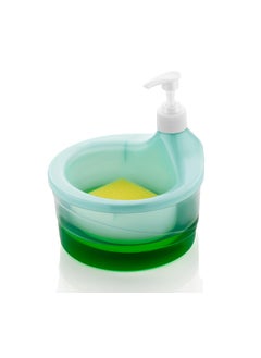 Cuisinart Cuisinart 2 in 1 Liquid Soap Dispenser for Dishwasher Liquid Holder/Sponge Holder/Bathroom Soap Dispenser, Liquid Dispenser Through Pump (500 ML, Multi)  - Image 1