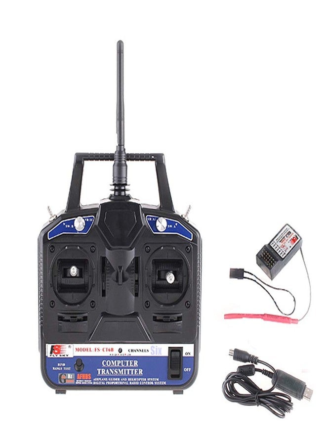 GoolRC 2.4G FS-CT6B 6 CH Radio Model RC Transmitter & Receiver PPM/GFSK Heli/Airplane/Glid 12V DC - Image 1
