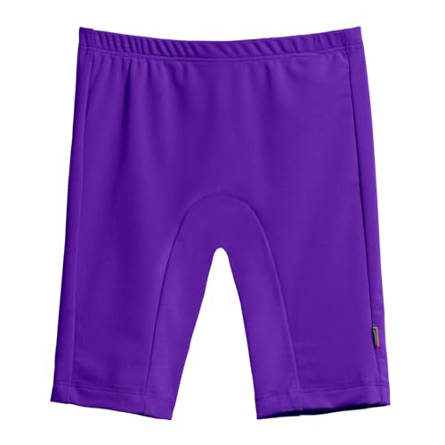 City Threads Boys Girls UPF 50+ Swim Jammer Shorts Comfortable Durable Rash-Free Made in USA, Purple, 10Y - Image 1