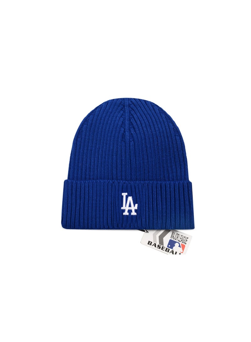 NEW ERA LA Logo Blue Knit Beanie - Autumn & Winter Warm Street Style