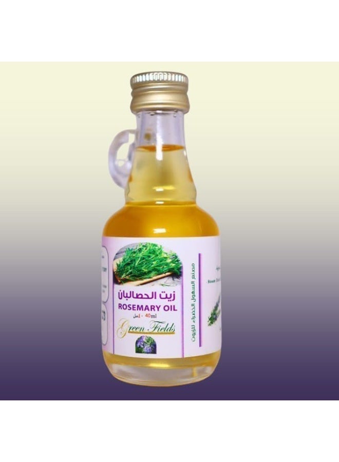 جرين فيلدز زيت إكليل الجبل الطبيعي والعضوي 100%، 40 مل - زيت تدليك مغذي للشعر وفروة الرأس، جاهز للاستخدام - مخفف مسبقًا بزيت السمسم - للاستخدام الخارجي - Image 2