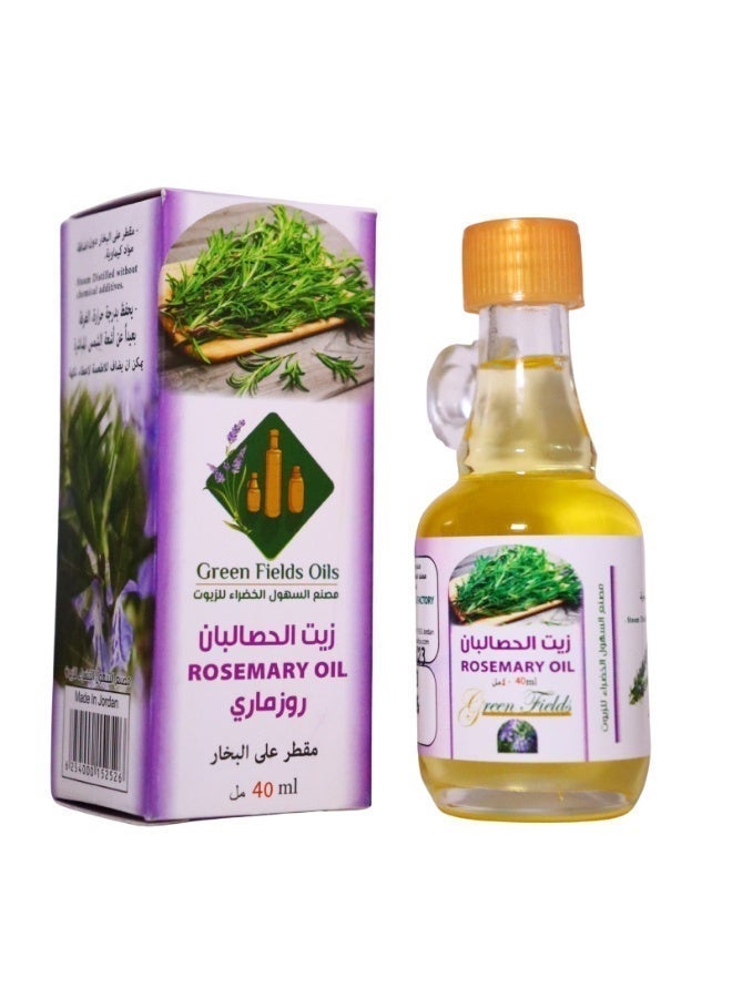 Green Fields Ready to Use Rosemary Oil – Pure Steam Distilled Rosemary Oil Blended with Cold Pressed Sesame Oil | No Additives | Natural Hair & Scalp Oil | 40ml - Image 1