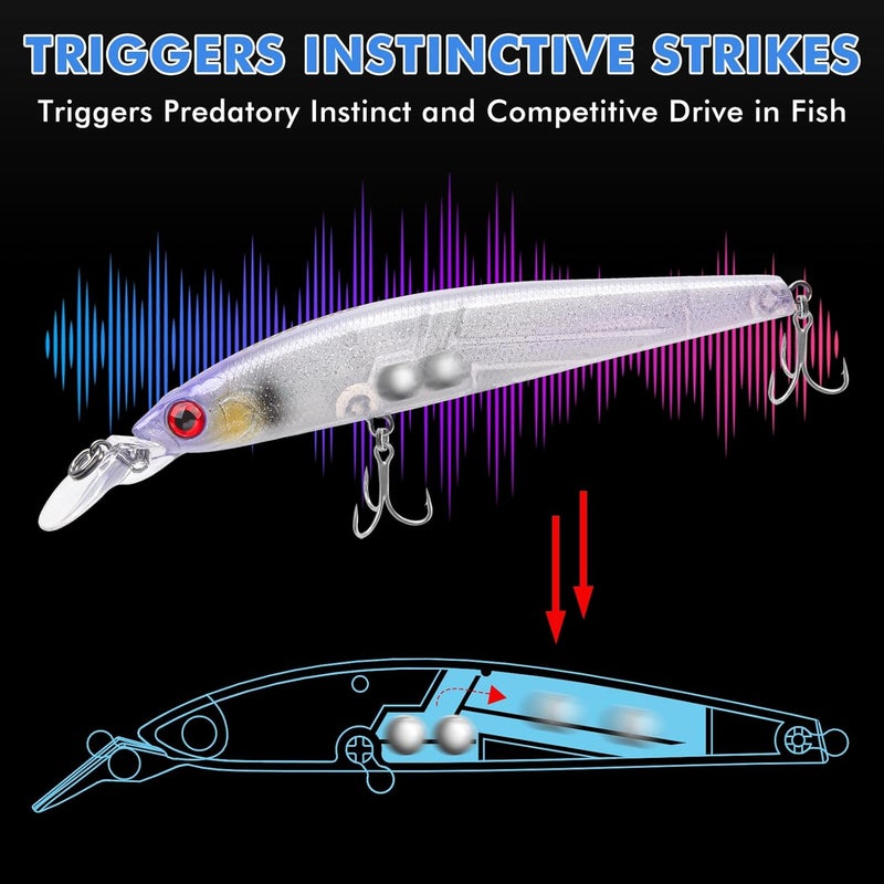 TRUSCEND Easy Catch Swimmax, Magic Noisy Turbulent Wiggling and Vibrating Actions for More Bites, Segmented Swimbait Jointed by Dyneema Strongest Fiber, Lifelike Fishing Lures for Relax Family Fishing - Image 3