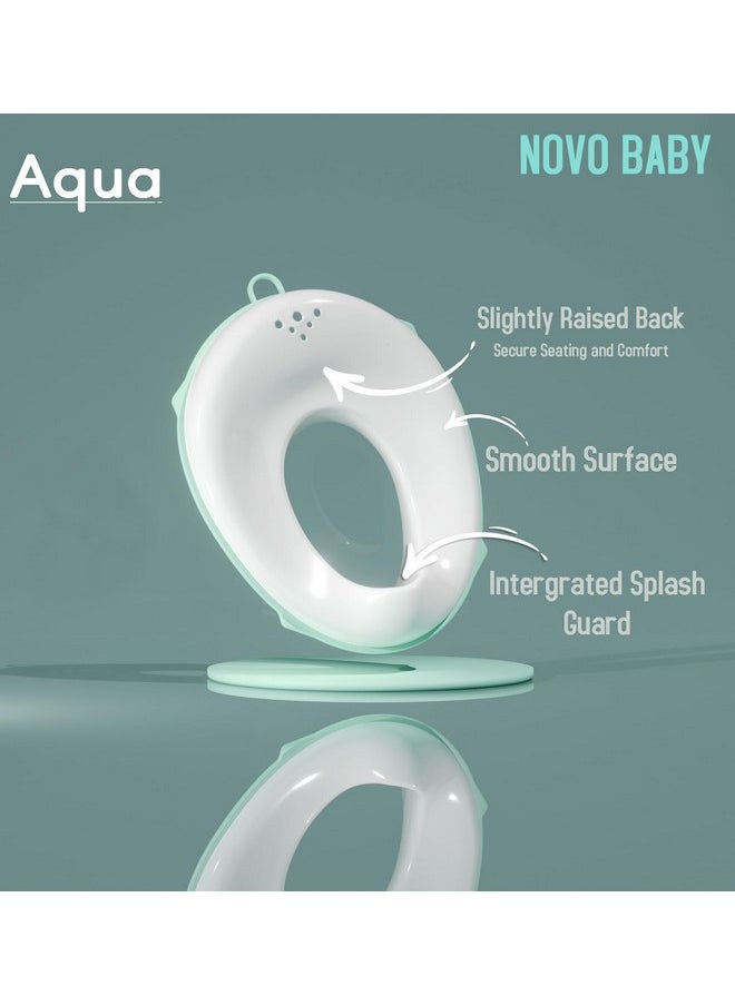 Novo Baby Portable Baby Unisex Potty Training Toilet Seat With Non-Slip Base, Splash Guard, And Storage Hook - Ideal For 0-6 Year Child, Fits Round & Oval Toilets, Toddler Travel-Friendly New Born  - Image 2