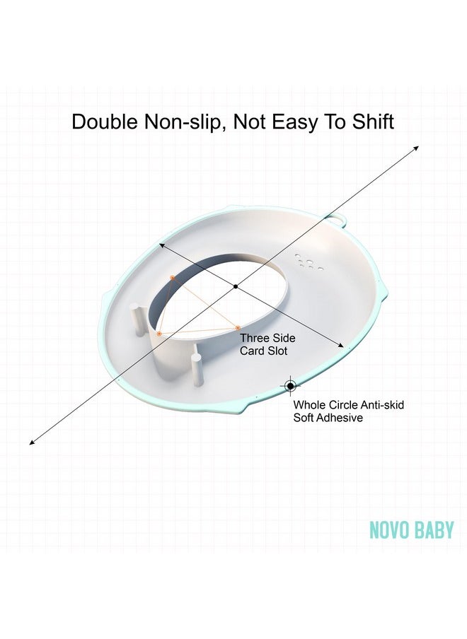 Novo Baby Portable Baby Unisex Potty Training Toilet Seat With Non-Slip Base, Splash Guard, And Storage Hook - Ideal For 0-6 Year Child, Fits Round & Oval Toilets, Toddler Travel-Friendly New Born  - Image 3