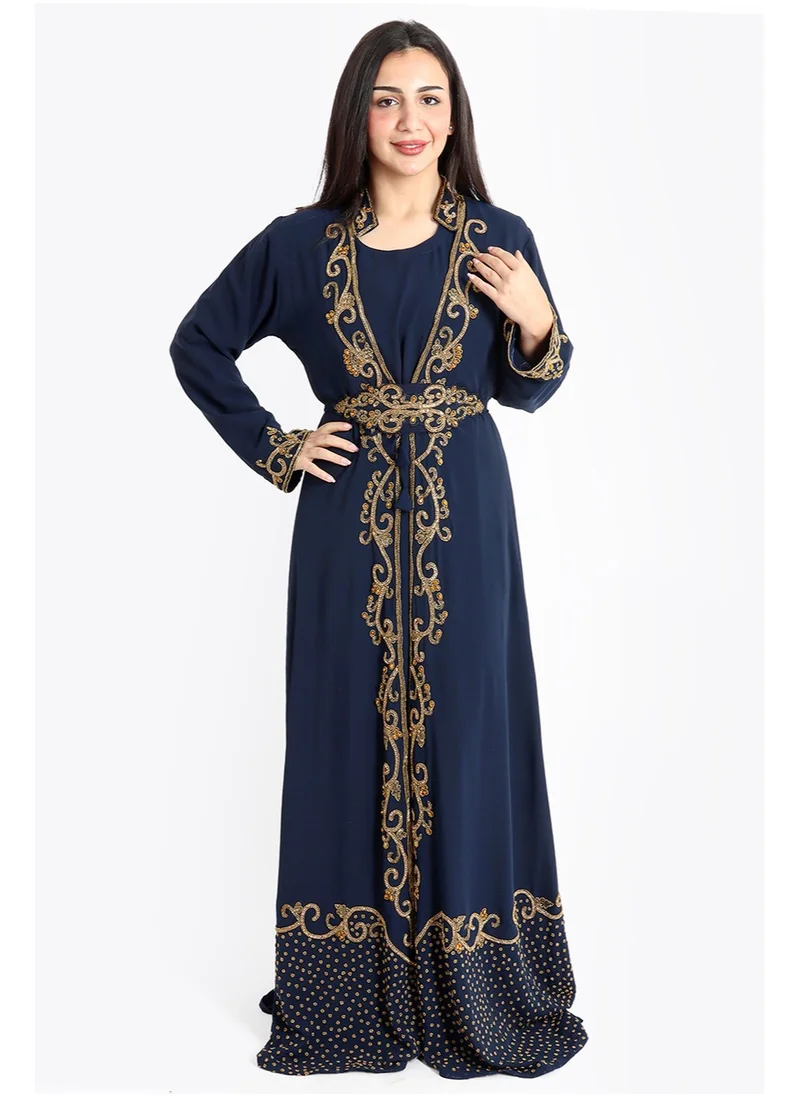 IKKXA Sparkling Handwork Blue Kaftan IKW9978