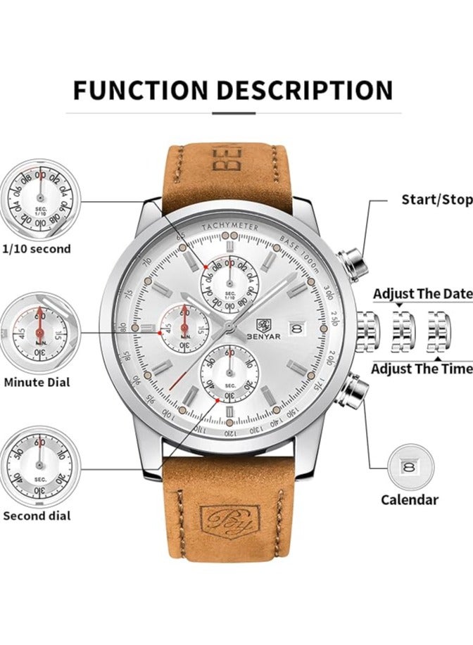 بينيار ساعات رجاليه  كوارتز ضد الماء - Image 4