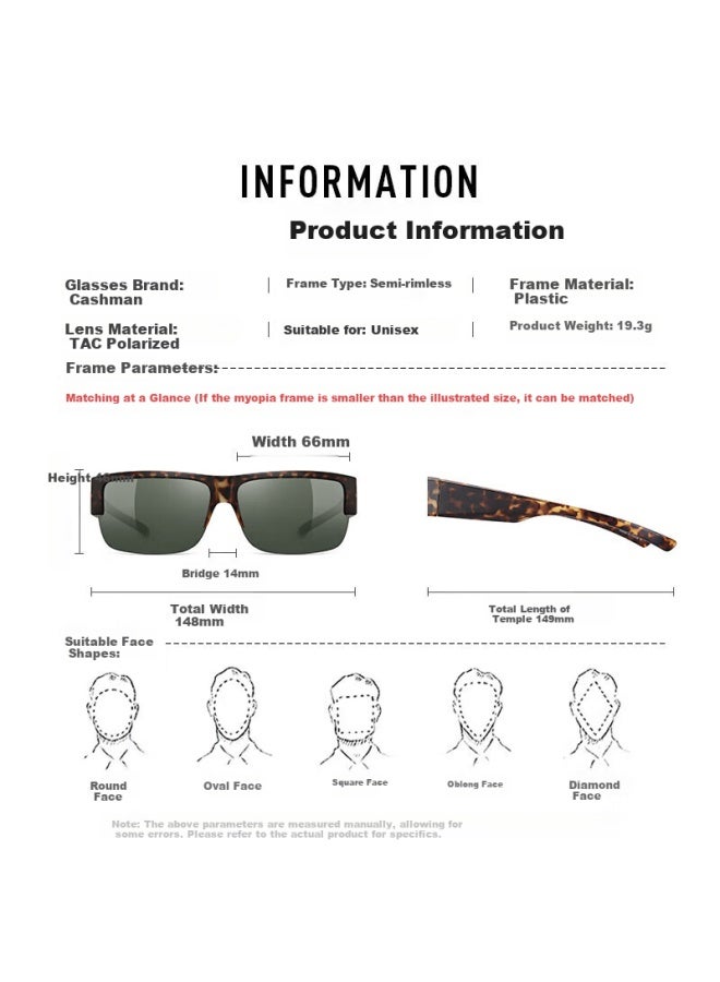 Caxman Polarized Clip-on Sungl For Men And Women, Nearsighted Sungl, Driving Gl, Eyeglass Frames - Image 3