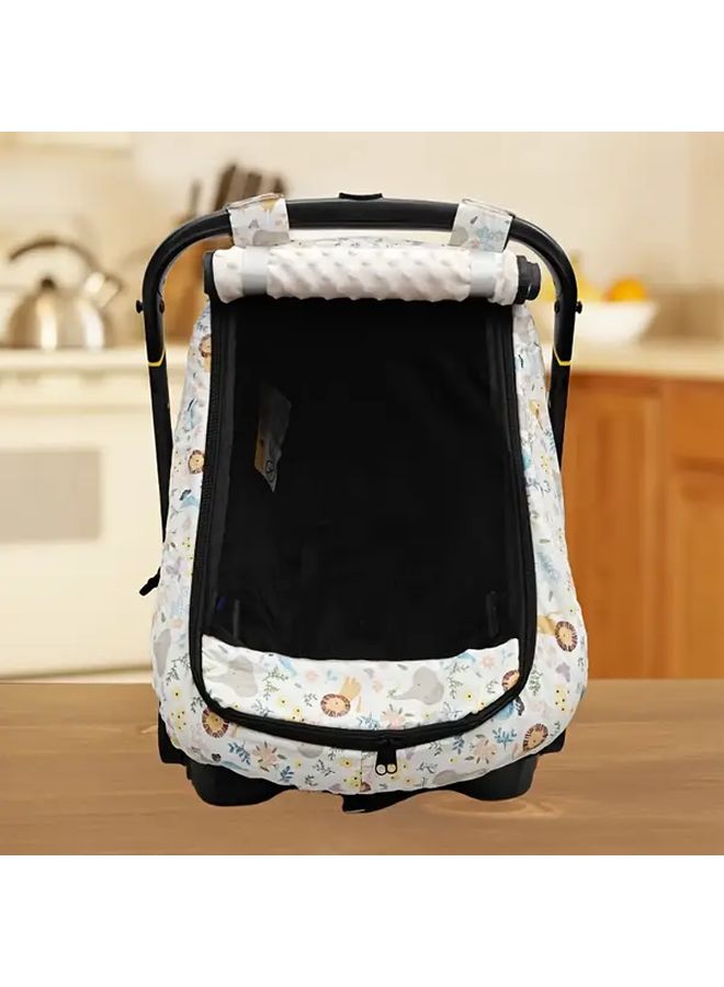Yellow Lion Car Seat Cover Rainproof Breathable Easy Clean Dual Zipper - Image 5