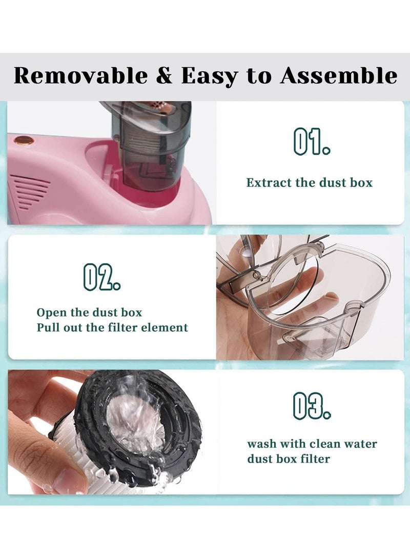 VUCATIN Bed Vacuum Cleaner Uv Sanitizing Handheld Dust Mite Vacuum Cleaner Machine Portable Cordless High Power Cleaning Euipment for Sheet Mattress Carpet Sofa Pet Hair (Pink Mite Remover) - Image 3