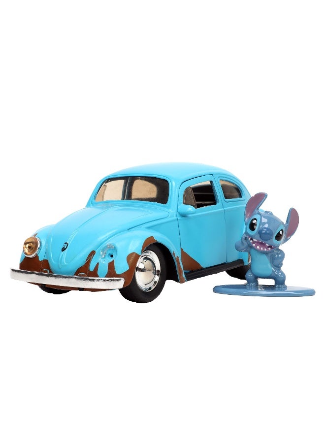 JADA سيارة جادا ديزني ليلو وستيتش ستتش وفولكس فاجن بيتل 1959 مصنوعة من الصب (1:32، أزرق فاتح) - Image 2