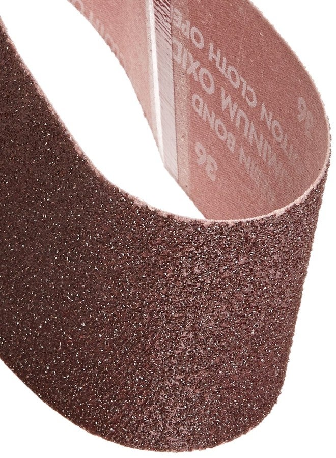 Norton 07660701745 Portable Abrasive Belt, Cotton Fiber Backing, Aluminum Oxide, 24" Length x 4" Width, Grit 36 Extra Coarse (Pack of 5)