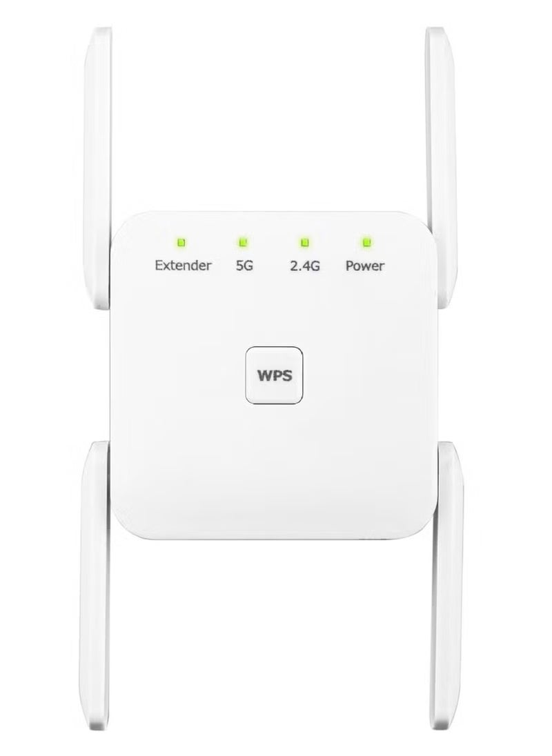 عربست موسع واي فاي ثنائي النطاق 2.4G/5G، سرعة 1200Mbps مع منفذ إيثرنت (أبيض)  - Image 4