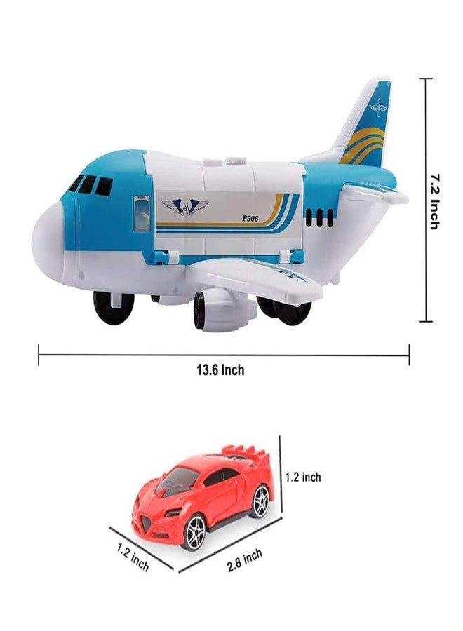HIRNAYA Transport Cargo Airplane for Kids, Aeroplane Toy Vehicle Playset with Mini Cars, Aeroplane Car Track Birthday Gift for Boys & Girls Aged 3+ - Image 3