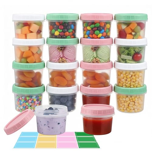 ASEVAT 18 Pack 4 oz Food Storage Containers with Twist Lids – Leakproof BPA-Free Soup Containers, Microwave/Dishwasher Safe Freezer Containers for Meal Prep, Leftovers & Takeout - Image 1