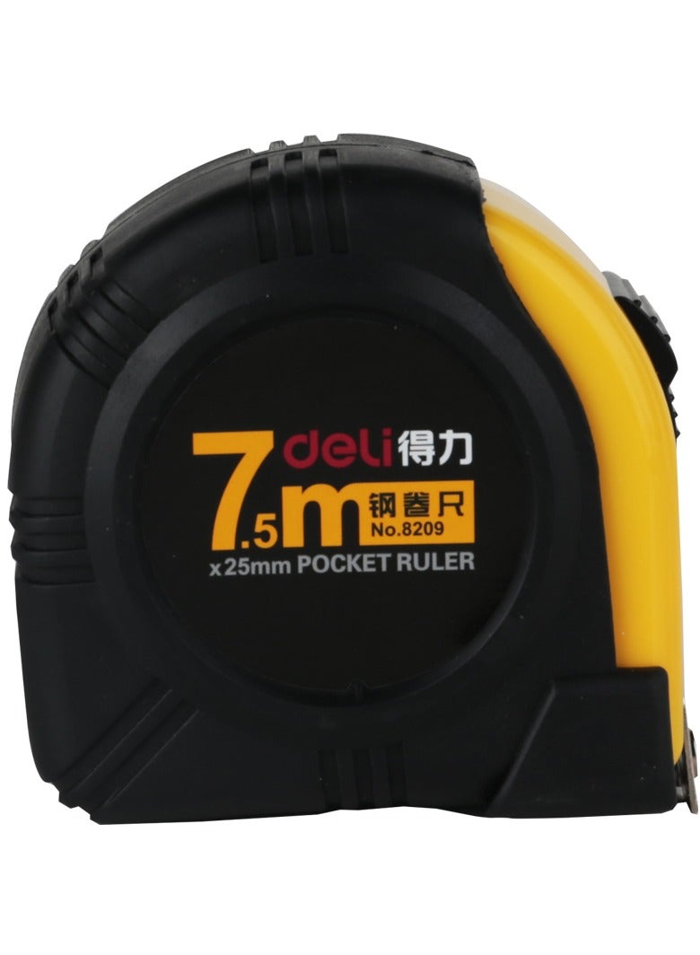 Deli 8209 Steel Measure Tape, 7.5m x 25mm – Ideal for Construction and DIY Projects - Image 4