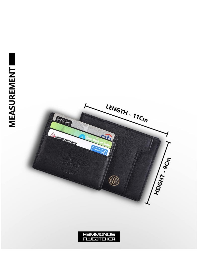 HAMMONDS FLYCATCHER Men's RFID Protected Premium Leather Wallet (Black) - Image 3