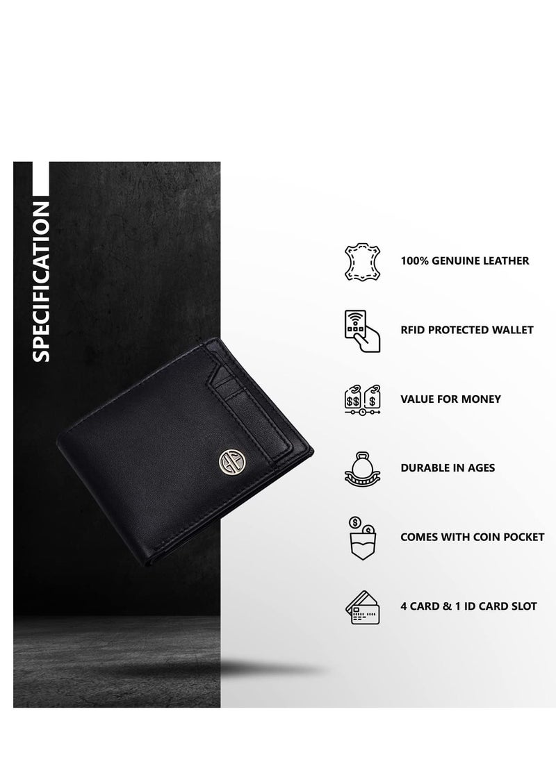 HAMMONDS FLYCATCHER Men's RFID Protected Premium Leather Wallet (Black) - Image 4
