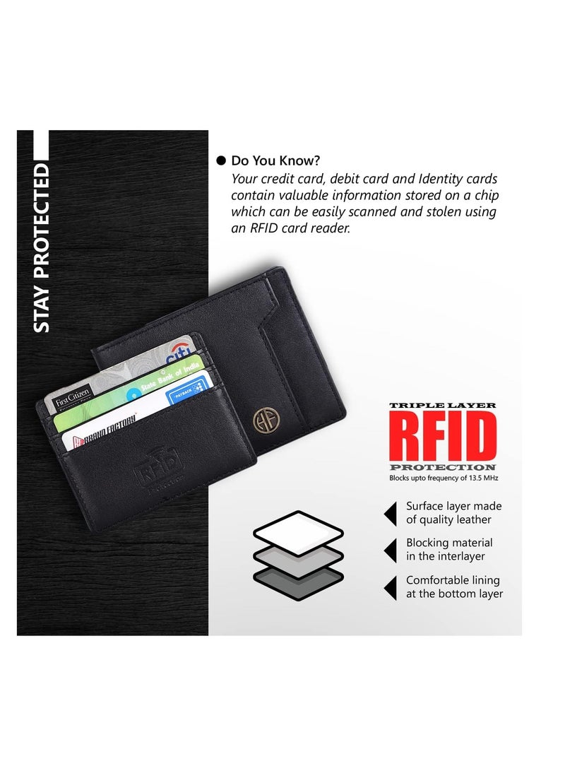 HAMMONDS FLYCATCHER Men's RFID Protected Premium Leather Wallet (Black) - Image 5