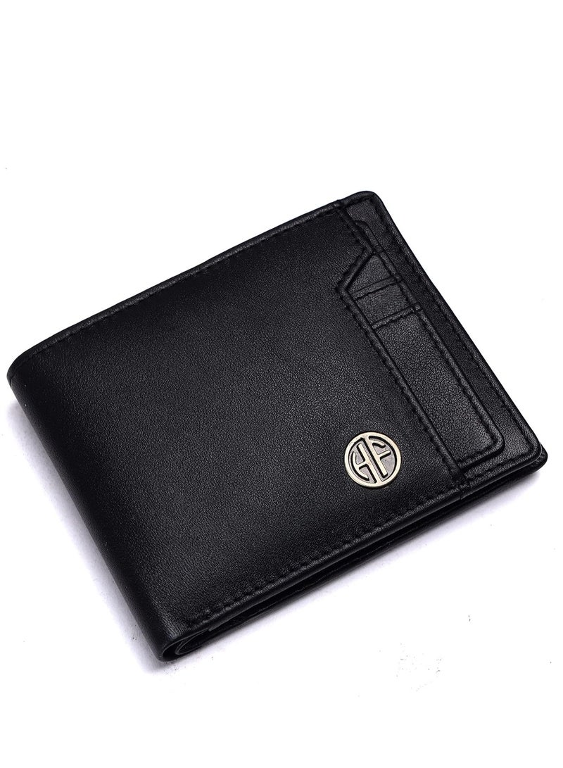 HAMMONDS FLYCATCHER Men's RFID Protected Premium Leather Wallet (Black) - Image 1