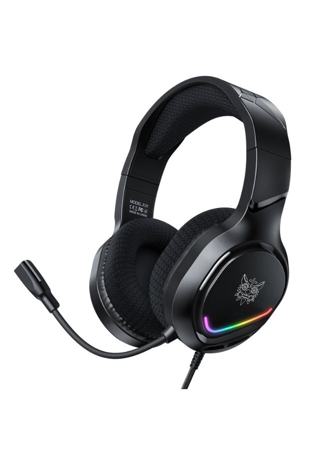 onikuma X31 RGB Gaming Headset 7.1 Surround Sound Noise Canceling Mic ,PC , PS4-3 , Mobile And Xbox - Image 1