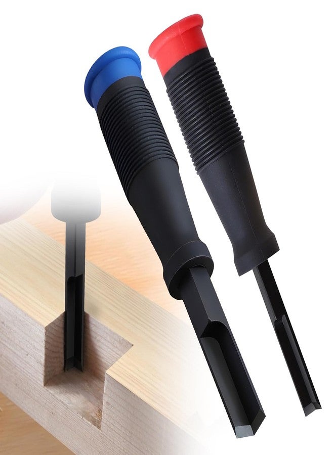 dcvbny 2-Pack Corner Chisel Set 8mm & 12mm - Square Mortise Chisel for 90° Precision Cuts - Hinge Recess Tool for Door Installation, Wood Carving, Framing & Woodworking - Image 1