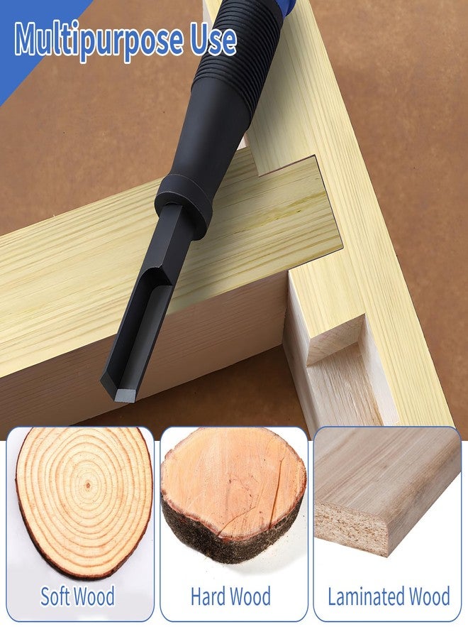 dcvbny 2-Pack Corner Chisel Set 8mm & 12mm - Square Mortise Chisel for 90° Precision Cuts - Hinge Recess Tool for Door Installation, Wood Carving, Framing & Woodworking - Image 3