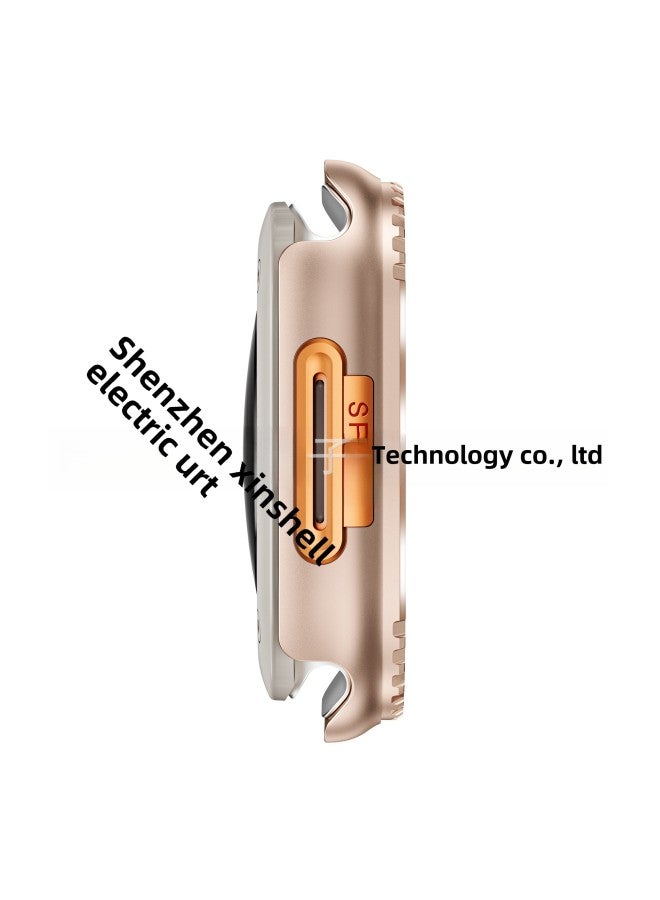 Applicable Apple Watch Case Apple Watch Metal Frame Back Cover Seconds Change Ultra49mm-Color:Black-Overall Dimensions:S10 42mm - Image 3
