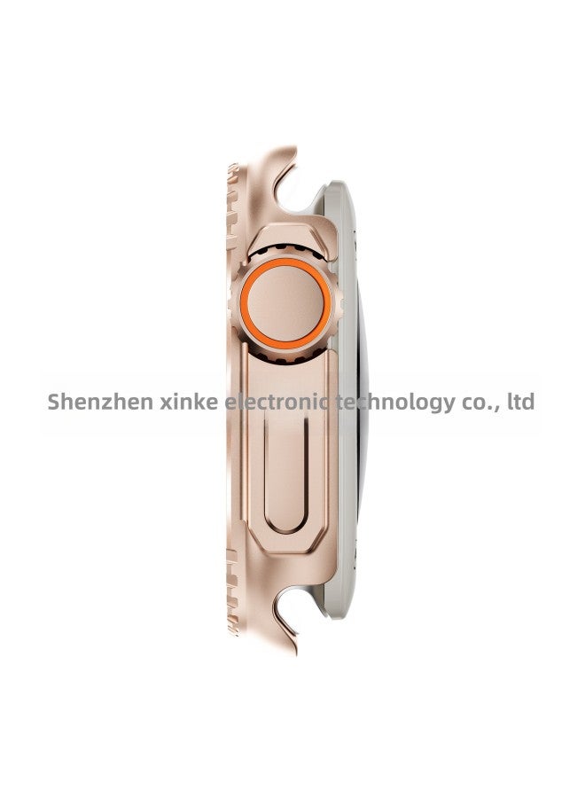 Applicable Apple Watch Case Apple Watch Metal Frame Back Cover Seconds Change Ultra49mm-Color:Black-Overall Dimensions:S10 42mm - Image 4