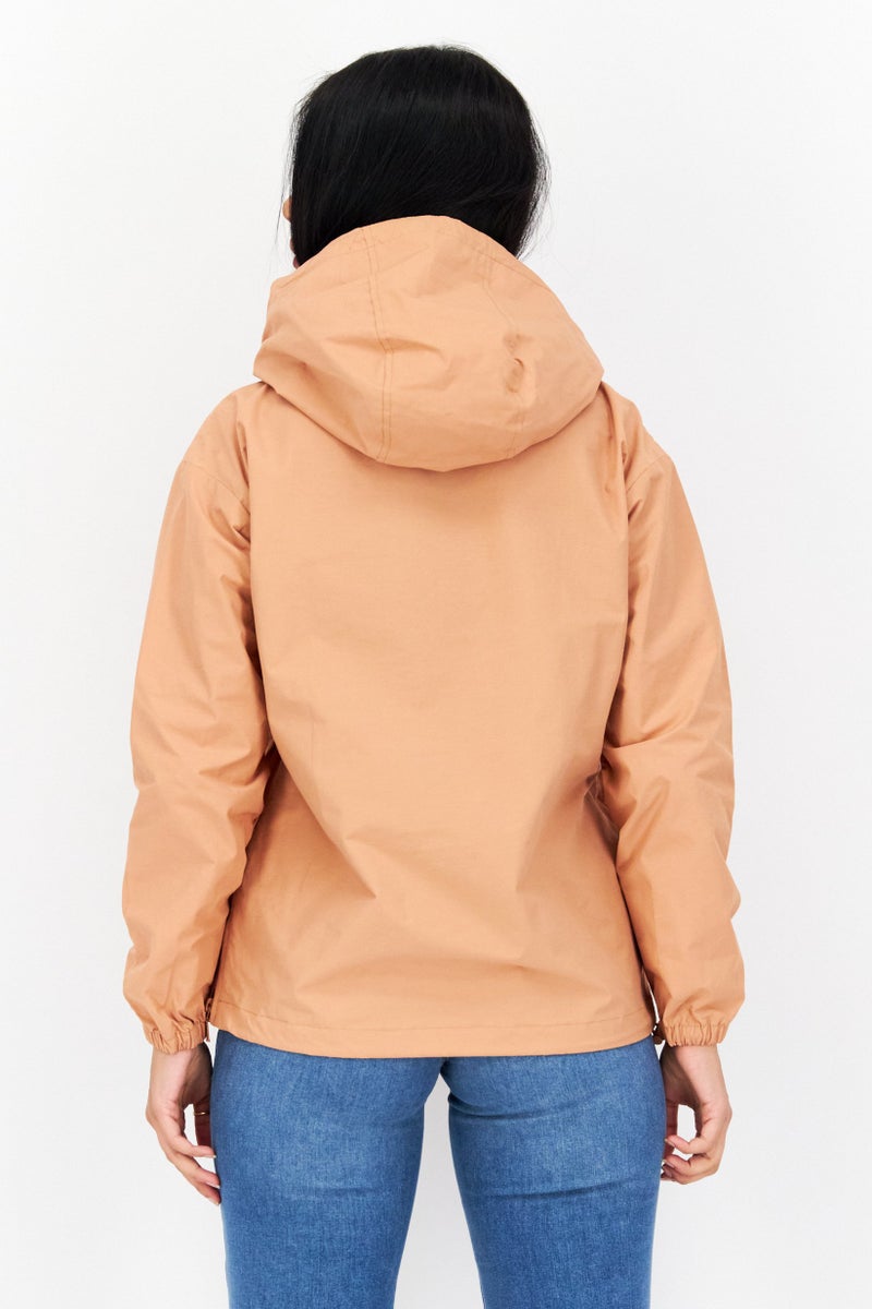 Lyle & Scott Women Long Sleeve Embroidered Logo Softshell Jacket, Dusty Peach - Image 2