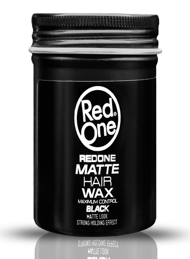 Redone Matte Hair Wax Black 100ml | Maximum Control | Flexible Grip and Texture Inserts | Matte Look | Women's and Men's Waxing | Ultra Hold Effect | All Hair Types - Image 1