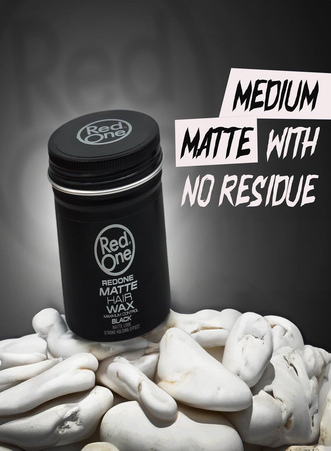 Redone Matte Hair Wax Black 100ml | Maximum Control | Flexible Grip and Texture Inserts | Matte Look | Women's and Men's Waxing | Ultra Hold Effect | All Hair Types - Image 3