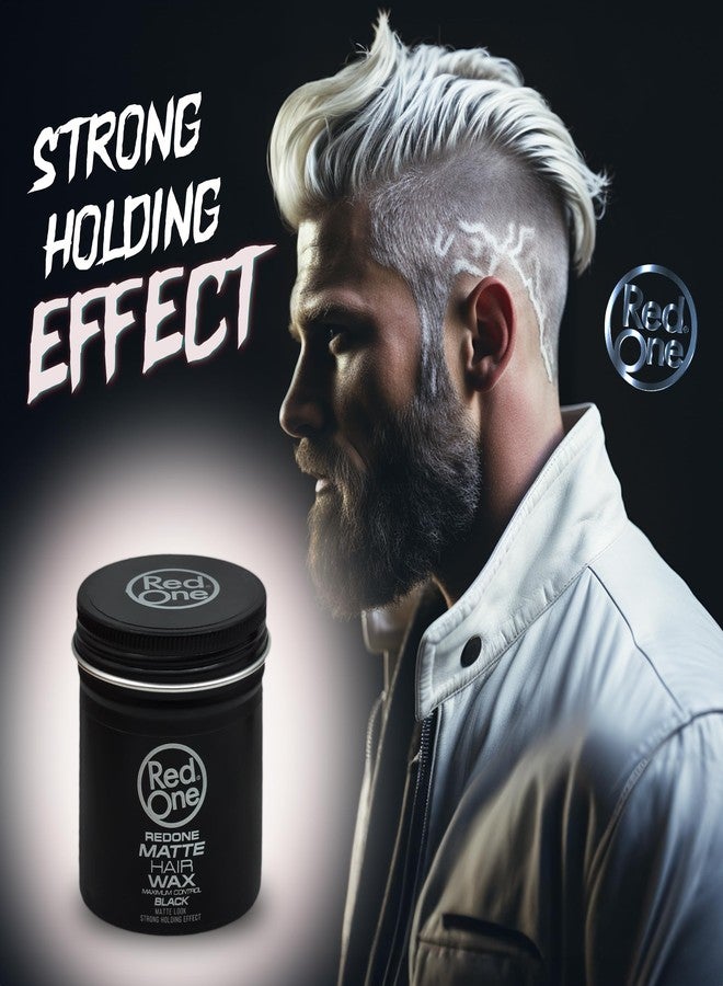Redone Matte Hair Wax Black 100ml | Maximum Control | Flexible Grip and Texture Inserts | Matte Look | Women's and Men's Waxing | Ultra Hold Effect | All Hair Types - Image 2