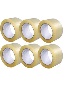 ECVV ECVV 6 Pcs Clear Packing Tape Strong Heavy Duty Packaging Tape Strong Adhesive Tapes for Shipping Packaging Moving Sealing, 4.8CM x 60M Per Roll, 6 Rolls  - Image 1
