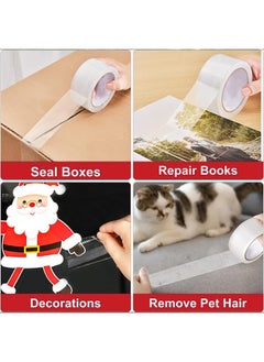 ECVV ECVV 6 Pcs Clear Packing Tape Strong Heavy Duty Packaging Tape Strong Adhesive Tapes for Shipping Packaging Moving Sealing, 4.8CM x 60M Per Roll, 6 Rolls  - Image 4