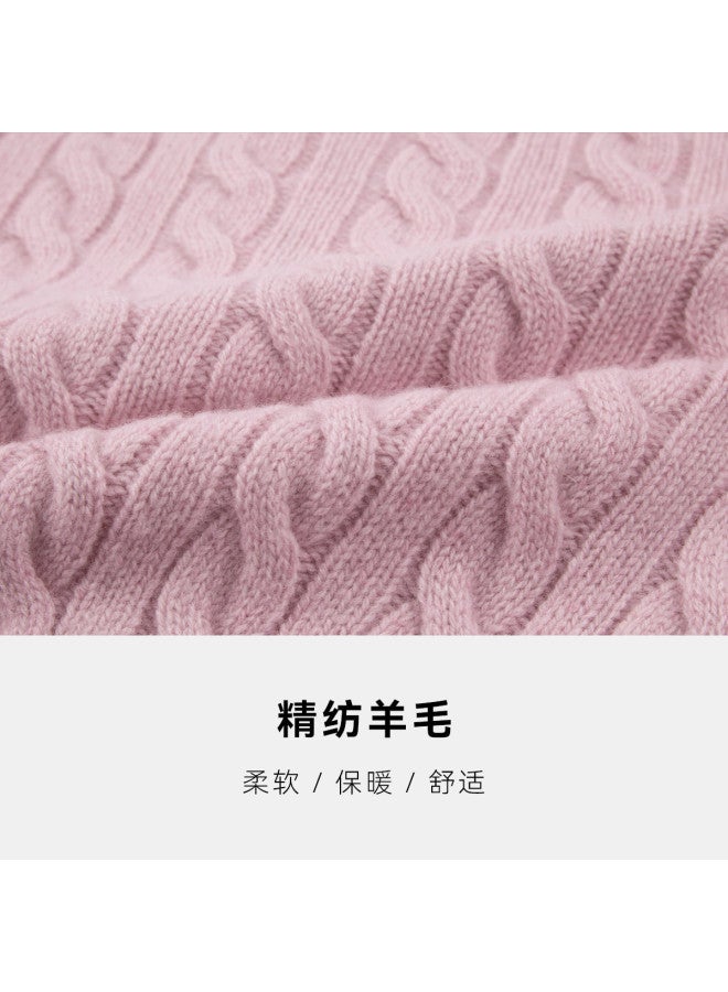 Hush Puppies New Year Edition Wool Cardigan Coat Autumn Winter Casual Cable Knit Women's Sweater - Image 4