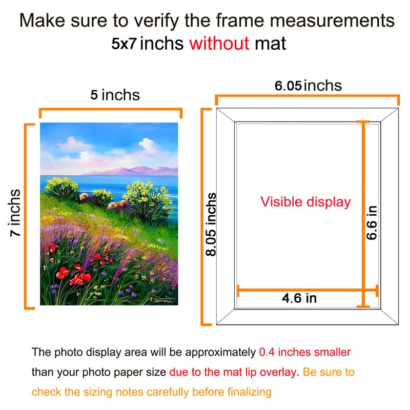 BESCRCL 5x7 Picture Frame with Real Glass Set of 6, Distressed White Wooden Frame 5 x 7 for Wall or Tabletop - Image 2