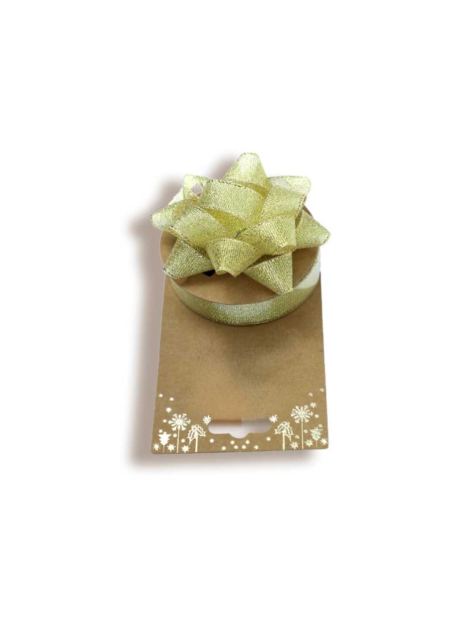 Trentor Christmas Gift Ribbon 2 Meter Gold Colour - Image 1
