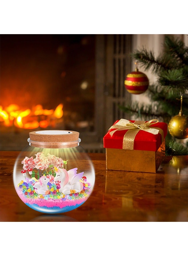 Beauenty Unicorn Terrarium Crafts Kit for Kids-LED Night Light Up & Remote Unicorn Birthday Gifts Toys for Girls Ages 5-10 Year Old-Holiday Gift  for Girls - Image 4