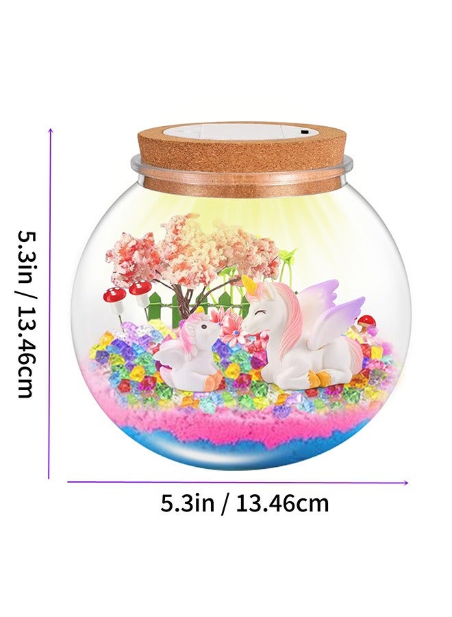 Beauenty Unicorn Terrarium Crafts Kit for Kids-LED Night Light Up & Remote Unicorn Birthday Gifts Toys for Girls Ages 5-10 Year Old-Holiday Gift  for Girls - Image 5
