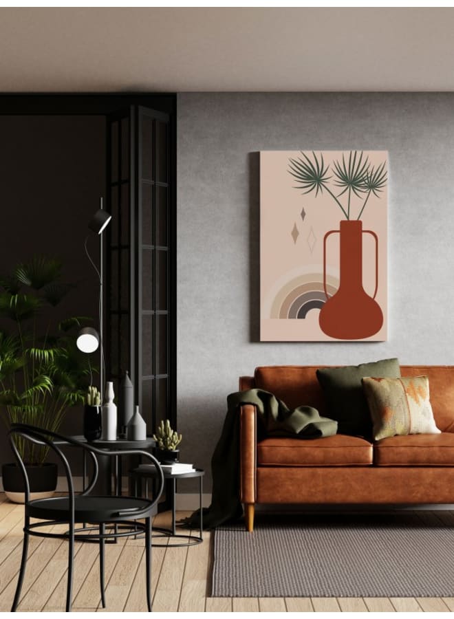 Home Gallery Potted Plant Print Pastel Palm Leaves Print Tropical Wall 120x80 - Image 5