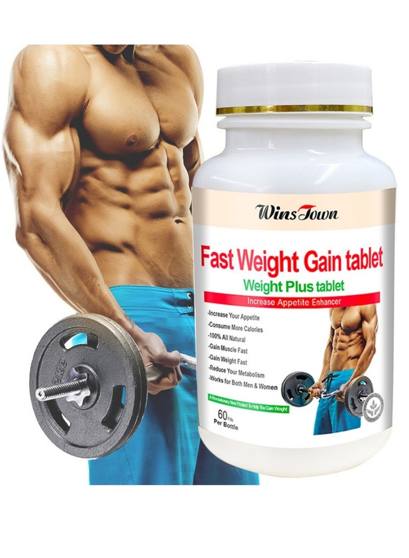 Wins Town Weight Gain Tablets，Weight Management Capsules，Appetite Enhancer Fast Weight Gain Pills, Safe And Effective Weight Management Herbal Dietary Supplement, Weight Increase Capsules For Men And Women  - Image 1