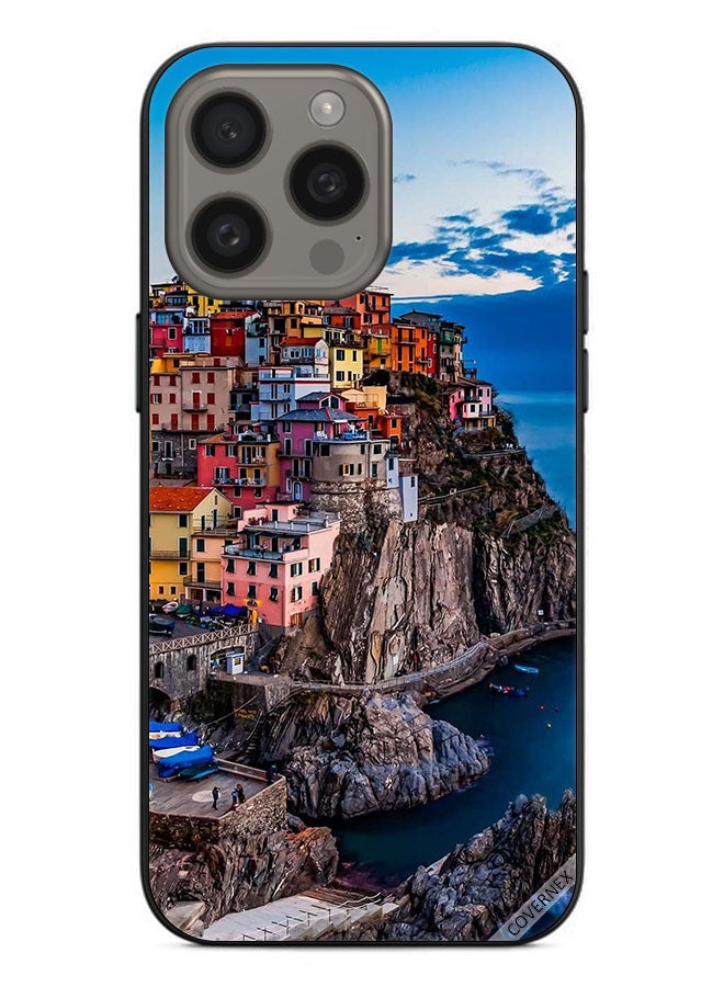 Covernex Protective Case Cover For Apple iPhone 15 Pro Max Colorful Houses On The Sea - Image 1