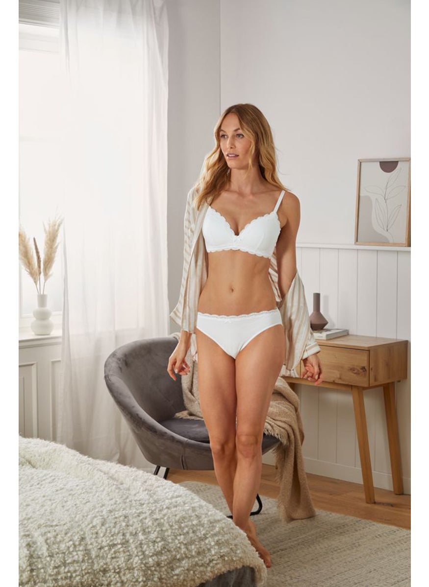 Tchibo Women 2 Pcs Solid Pull On Briefs, White  - Image 1