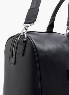 DUCHINI Men's Textured Duffle Bag with Detachable Strap and Zip Closure One Size  - Image 5