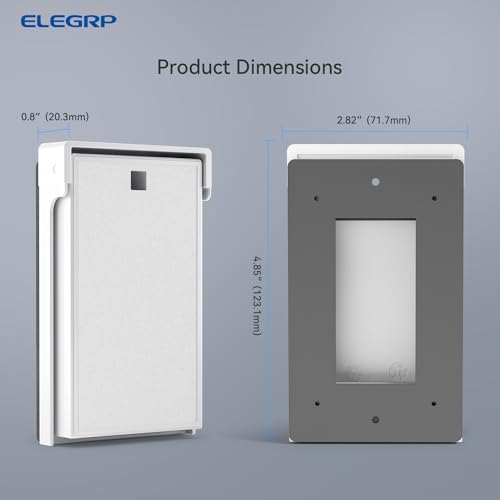 ELEGRP Vertical Outdoor Cover for Decotative Receptacles, Weatherproof Wall Plate, Outdoor Electrical Outlet Cover, Standard Size 1-Gang 4.85” x 2.82”, Thermoplastic, 6 Pack, White - Image 5